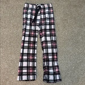 Rue21 Pink and Black Plaid Pajama Pants